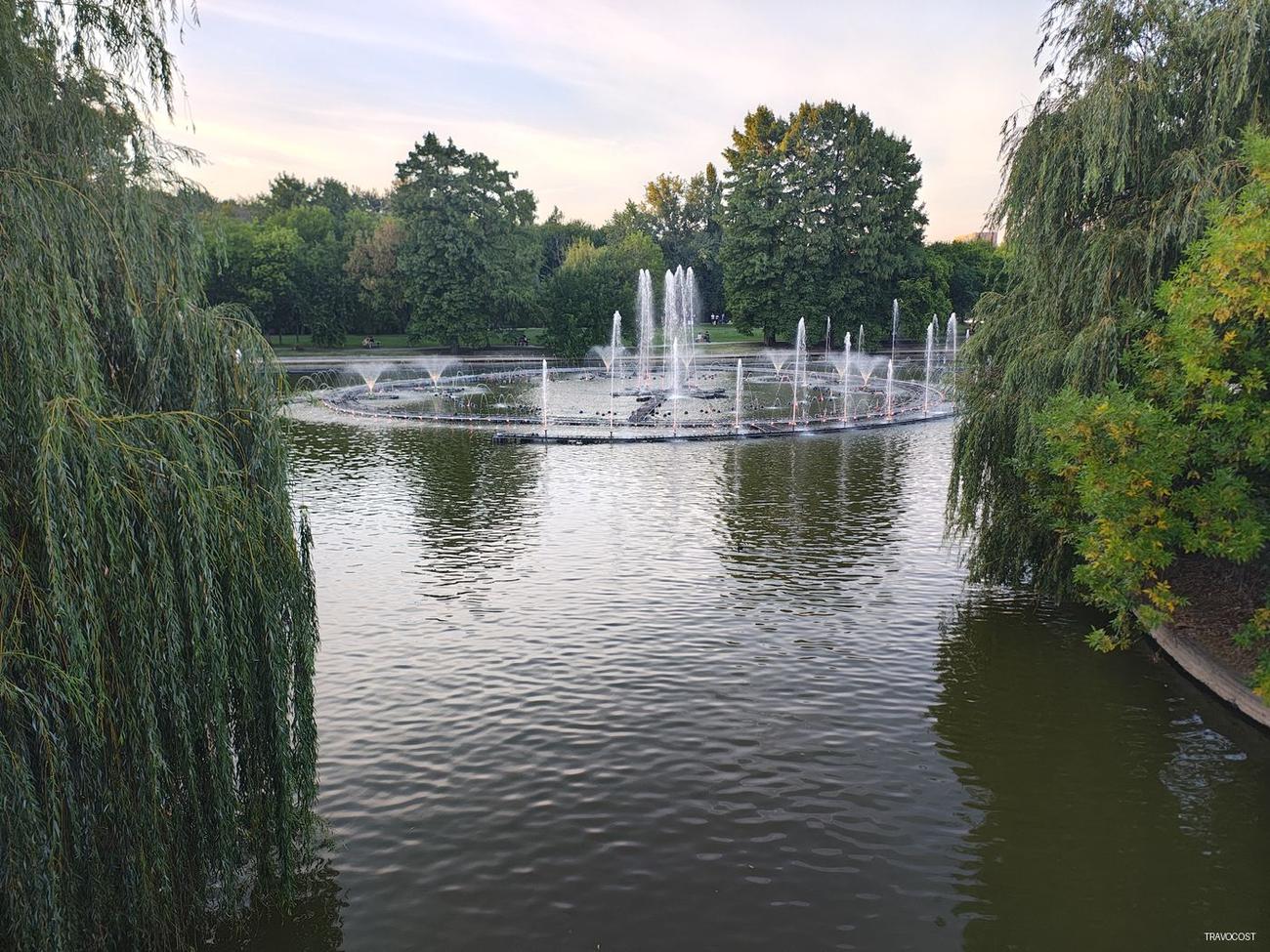 Among the willows, a wonderful fountain